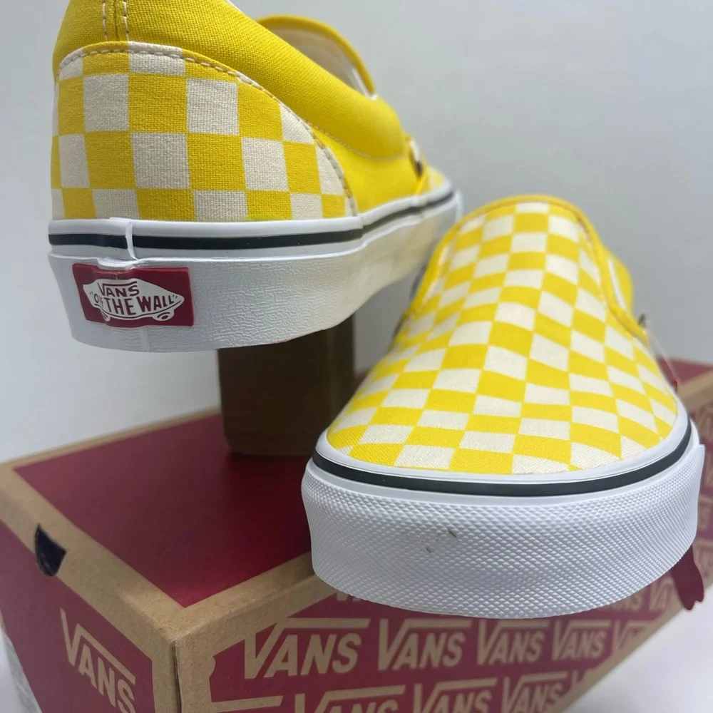 Vans Men’s Classic Slip-On
(Checkerboard) Cyber Yellow Sneakers 
VN0A33TB42Z - Picture 8 of 16